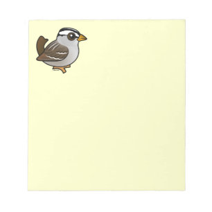 Bloc-note Moineau à couronne blanche Birdorable