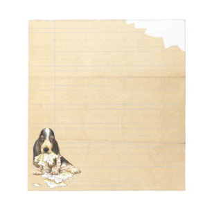 Bloc-note Mon basset a mangé mon travail