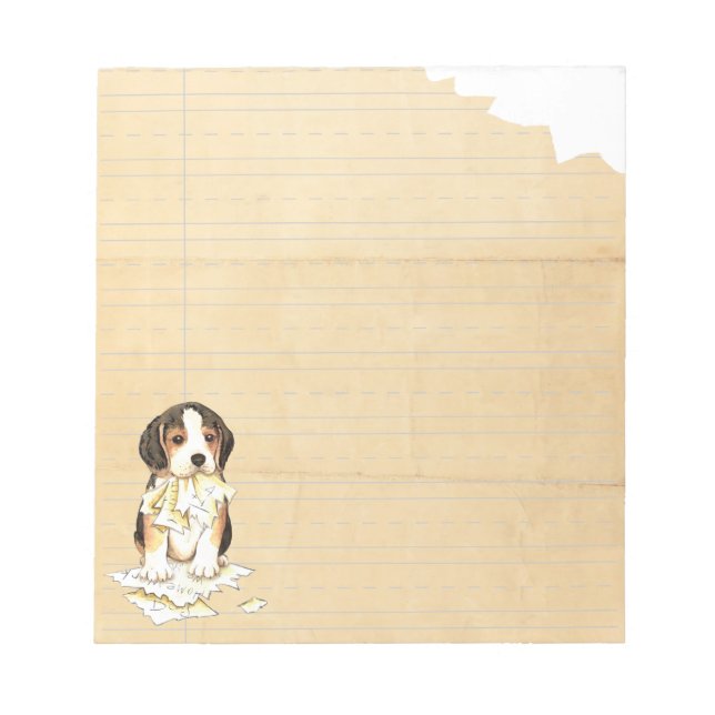 Bloc-note Mon Beagle A Mangé Mes devoirs (Devant)