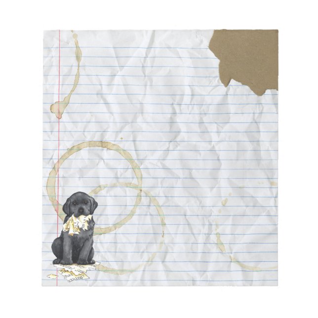 Bloc-note Mon Black Lab A Mangé Mon Plan De Leçon (Devant)