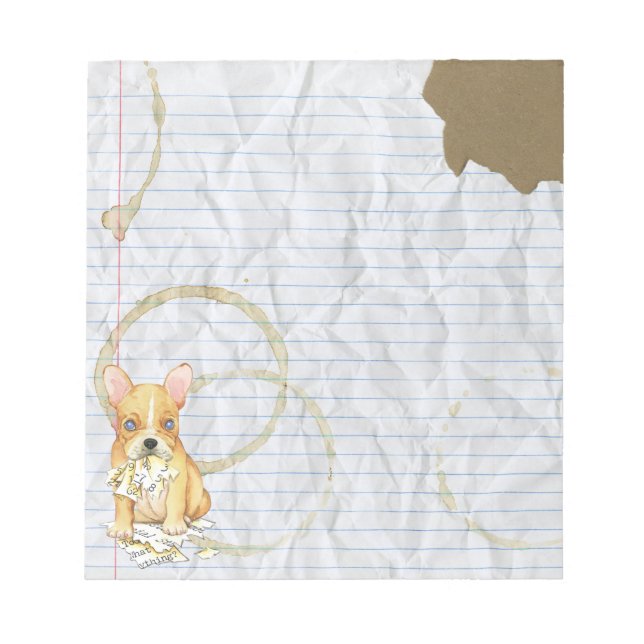 Bloc-note Mon Bulldog Français A Mangé Mon plan de leçon (Devant)