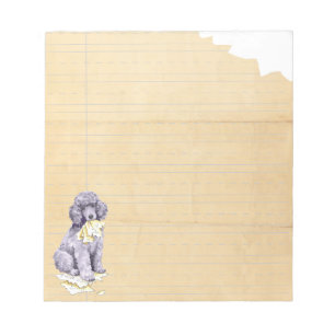 Bloc-note Mon caniche standard a mangé mon travail