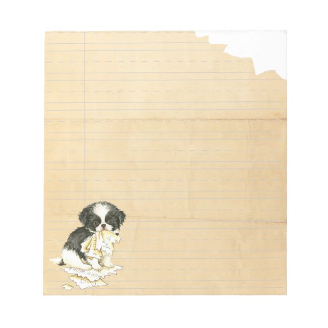 Bloc-note Mon Chin Japonais A Mangé Mes Devoirs (Devant)