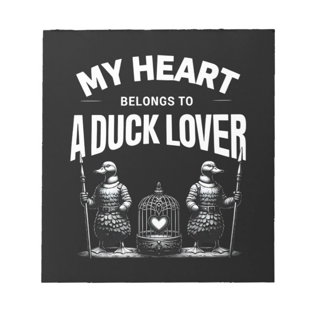 Bloc-note Mon coeur appartient à un amoureux du canard (Devant)