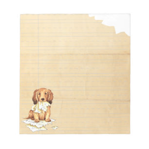 Bloc-note Mon Dachshund allongé a mangé mes devoirs