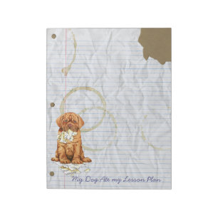 Bloc-note Mon Dogue de Bordeaux Ate Mon plan de leçon