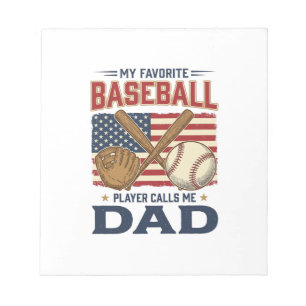 Bloc-note Mon Joueur De Baseball Préféré M'appelle Papa Vint
