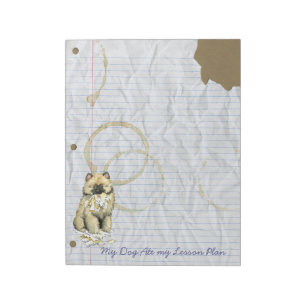 Bloc-note Mon Keeshond a mangé mon plan de leçon