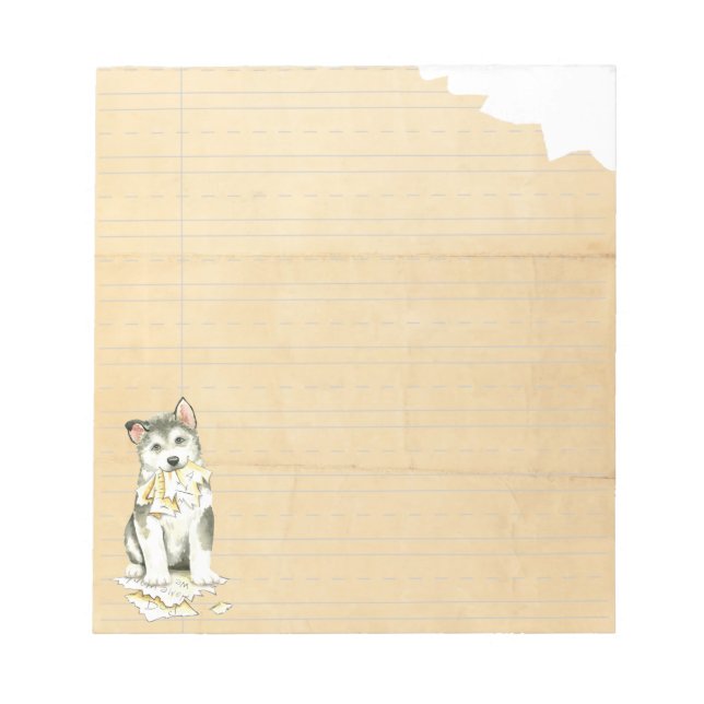 Bloc-note Mon Malemute A Mangé Ma Maison (Devant)