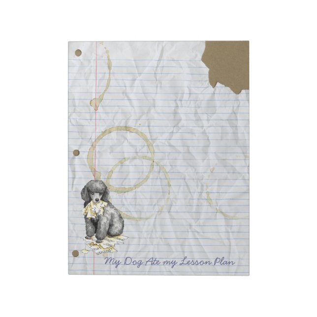 Bloc-note Mon Petit Poodle A Mangé Mon Plan De Leçon (Tourné)