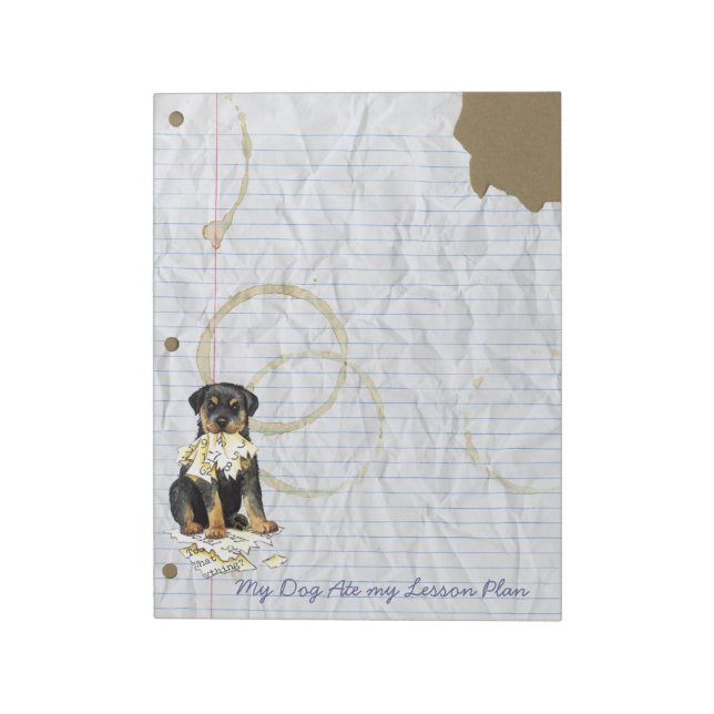 Bloc-note Mon plan de leçon de Rottweiler (Tourné)