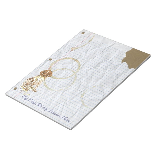 Bloc-note Mon pointeur à cheveux courts allemand a inscrit m (Incliné)