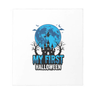 Bloc-note Mon premier Halloween Vintage Château Hanté Bébé S