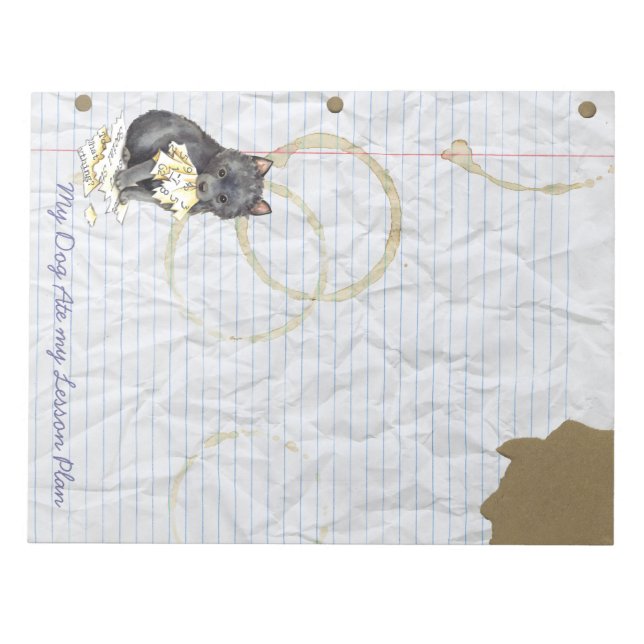 Bloc-note Mon Schipperke A Mangé Mon Plan De Leçon (Devant)