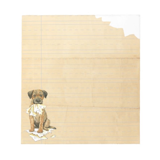 Bloc-note Mon Terrier frontalier a mangé mes devoirs (Devant)