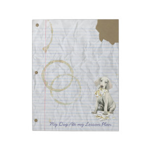 Bloc-note Mon Weimaraner A Mangé Mon Plan De Leçon