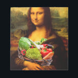 Bloc-note Mona Lisa aime les légumes<br><div class="desc">non seulement les végétariens et végétariens peuvent avoir un sourire en regardant la célèbre dame avec le sourire doux</div>
