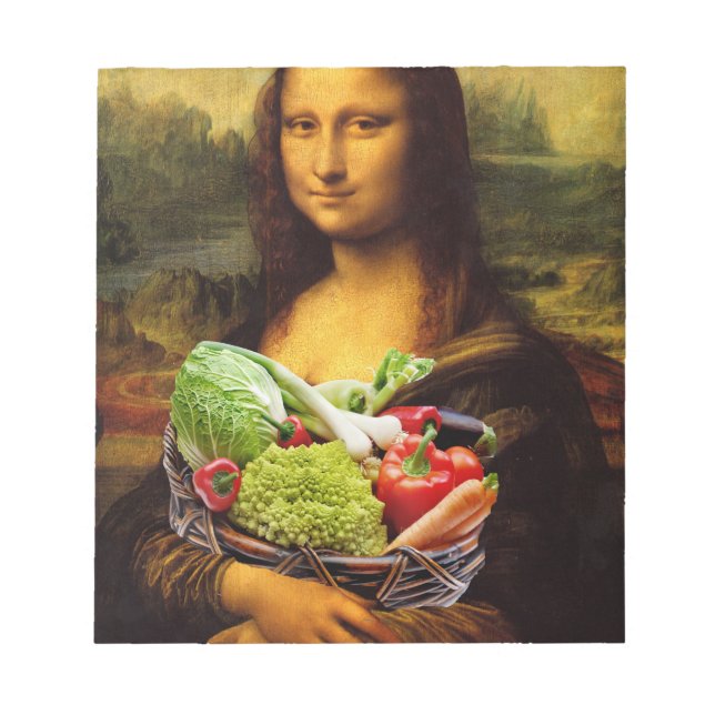 Bloc-note Mona Lisa aime les légumes (Devant)