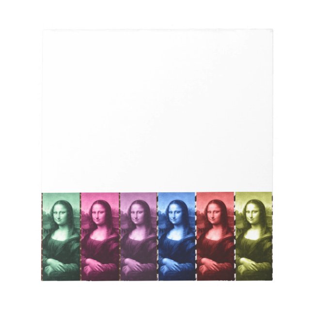 Bloc-note Mona Lisa Poster de animal Rainbow (Devant)