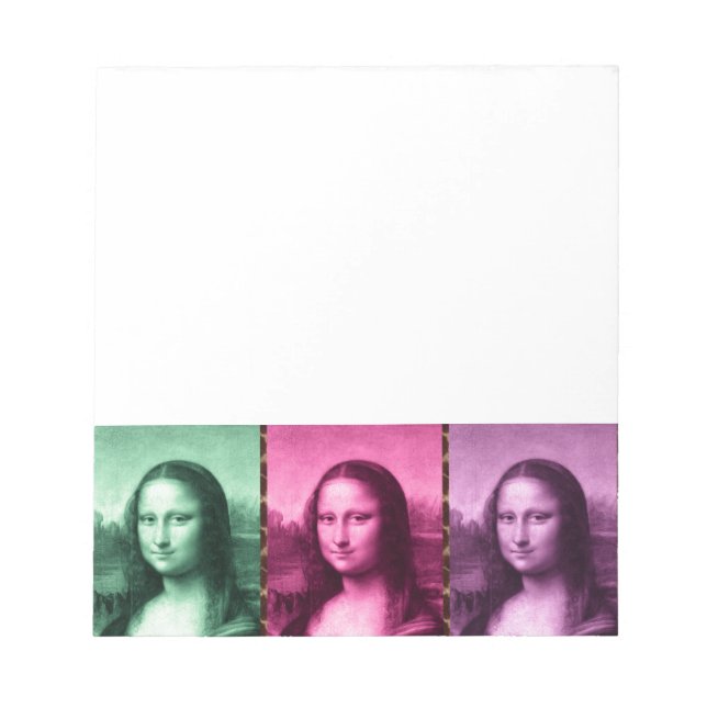 Bloc-note Mona Lisa Poster de animal rose rose violet (Devant)