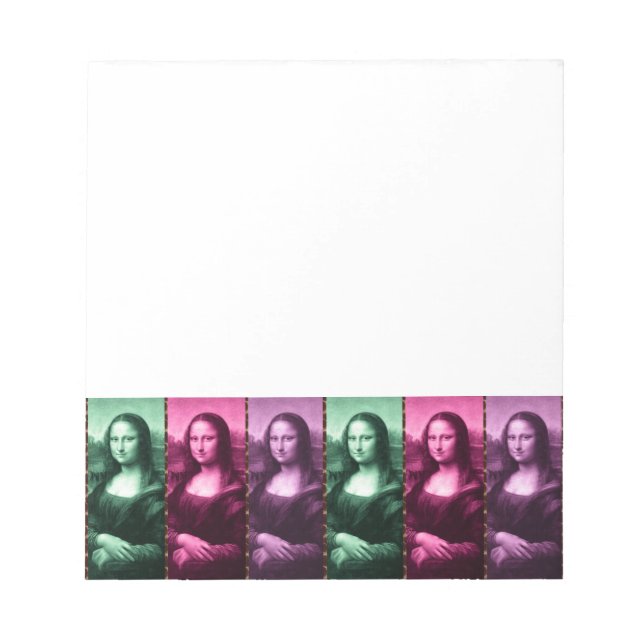 Bloc-note Mona Lisa Poster de animal rose rose violet (Devant)
