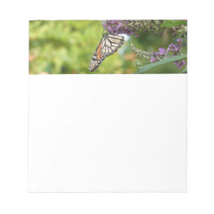 Bloc-note Monarque papillon sur Buddleia pourpre