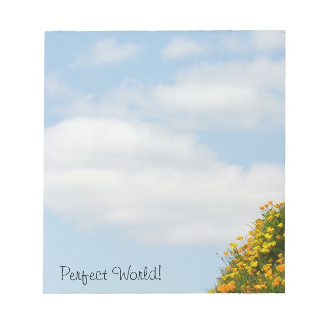 Bloc-note Monde Parfait ! notepads Ciel Bleu Nuages Blancs (Devant)