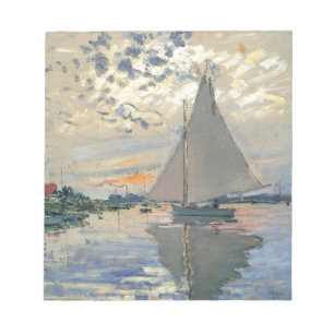 Bloc-note Monet Sailboat Français Impressionnisme Art classi