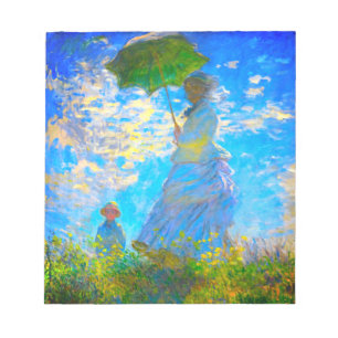 Bloc-note Monet Woman avec un parasol
