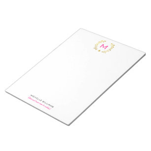 Bloc-note Monogram Gold Foil Laurel & Spade