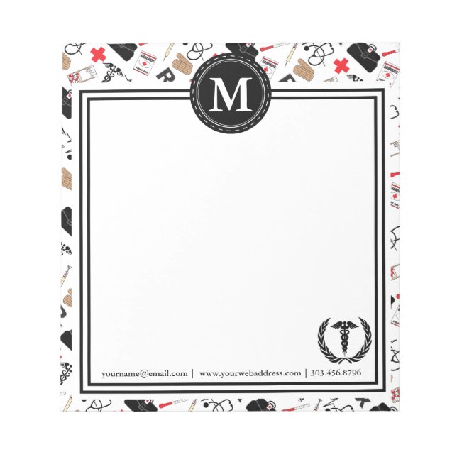 Bloc-note Monogram - Medical Design  Notepad (Devant)