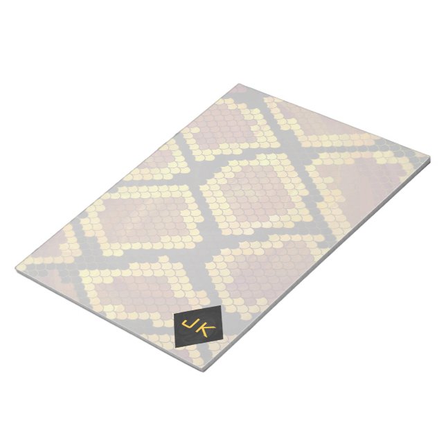 Bloc-note Monogram Snake Brown et Gold Print (Incliné)