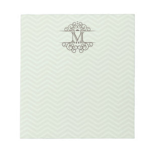 Bloc-note Monogramme Chevron Personnalisé Pour Faire Bloc-No