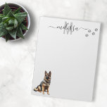 Bloc-note Monogramme d'aquarelle bergère allemand personnali<br><div class="desc">Cette conception peut être personnalisée dans la zone fournie en modifiant la photo et/ou le texte. Vous pouvez également le customiser en cliquant sur Personnaliser ce Modèle, puis en choisissant l'option cliquer pour customiser et supprimer ou modifier la couleur de l'arrière - plan, ajouter du texte, modifier la couleur ou...</div>
