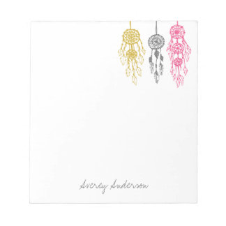 Bloc-note Monogramme de Dreamcatchers Bohème Illustré