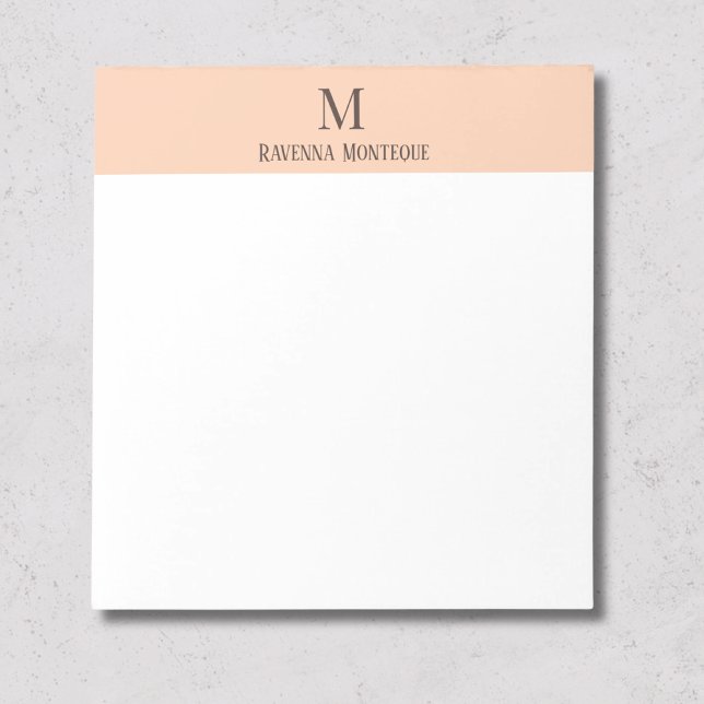 Bloc-note Monogramme de lettre de nom personnalisé minimal a (Créateur téléchargé)
