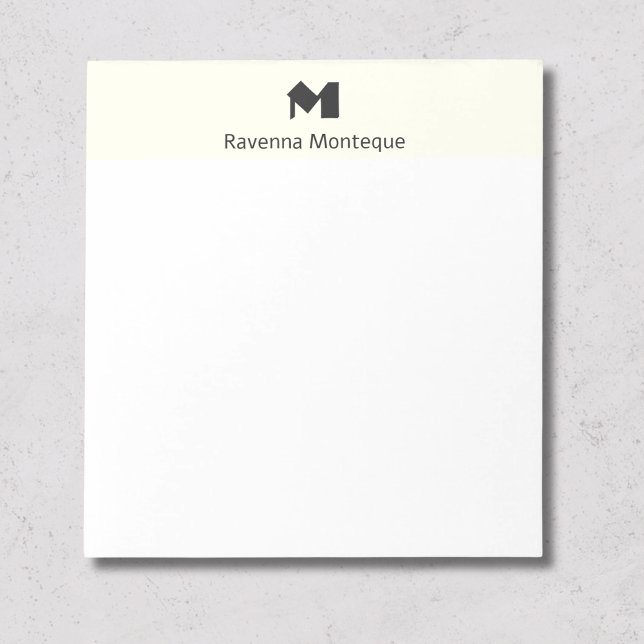 Bloc-note Monogramme de lettre de nom personnalisé minimal e (Créateur téléchargé)