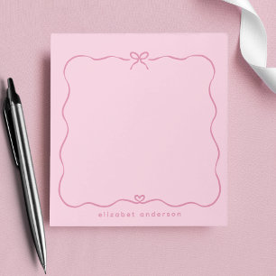 Bloc-note Monogramme de nom mignon pastel minimaliste