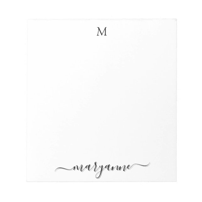 Bloc-note Monogramme de nom personnalisé (Devant)