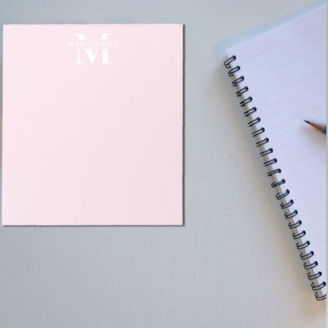 Bloc-note Monogramme de nom personnalisé (Créateur téléchargé)