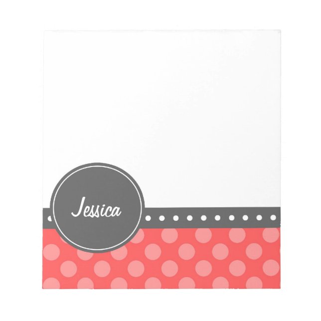 Bloc-note Monogramme de point de polka (Devant)