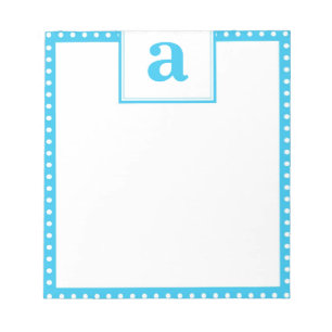 Bloc-note Monogramme de point de polka