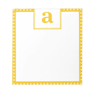 Bloc-note Monogramme de point de polka