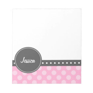 Bloc-note Monogramme de point de polka