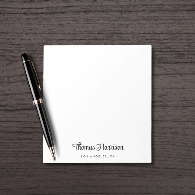 Bloc-note Monogramme de script de signature élégant (Créateur téléchargé)