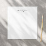 Bloc-note Monogramme de signature minimaliste moderne<br><div class="desc">Créez votre propre bloc-notes personnalisé avec typographie de script signature et design minimaliste moderne.</div>