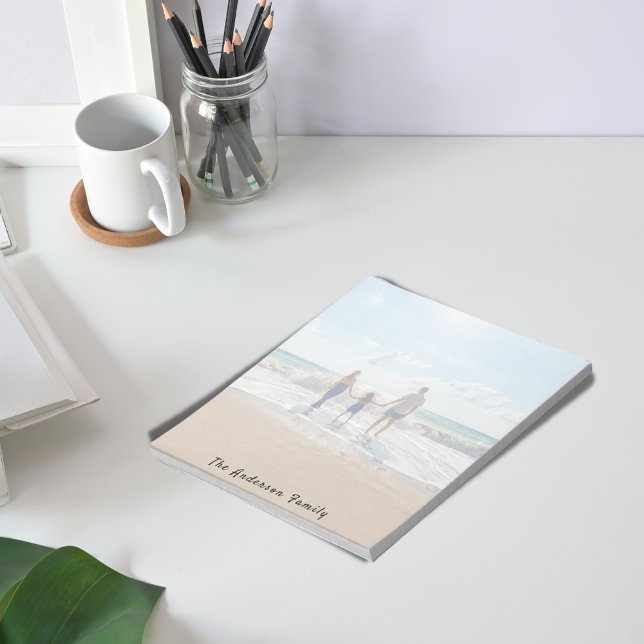 Bloc-note monogramme des vacances d'été en famille (Créateur téléchargé)