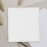 Bloc-note Monogramme élégant en écriture dorée<br><div class="desc">Créez votre propre bloc-notes personnalisé avec un nom de monogramme en écriture élégante et une bordure de couleur dorée.</div>