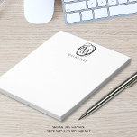 Bloc-note Monogramme élégant et moderne Nom<br><div class="desc">Bloc-notes moderne et élégant personnalisé avec un monogramme décoratif élégant ou initial et nom en noir. CHANGEMENTS : Le style de police de texte, la couleur, la taille et le placement peuvent être modifiés en cliquant sur PERSONNALISER PLUS LOIN sous la section PERSONNALISER. Contactez le concepteur via Zazzle Conversation ou...</div>