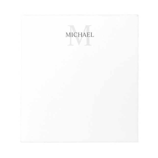Bloc-note Monogramme et nom personnalisés (Devant)